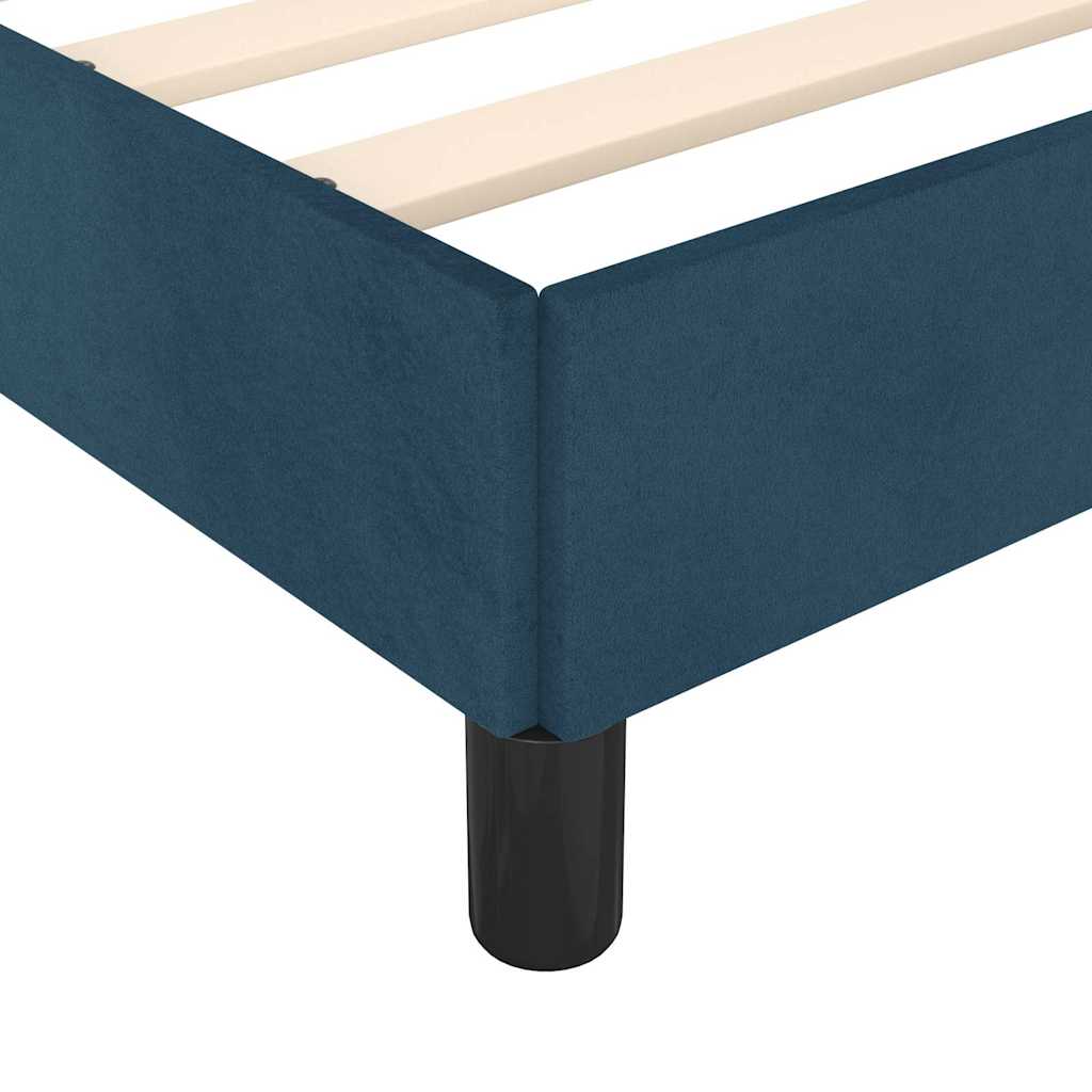 Giroletto senza Materasso Blu Scuro 80x200 cm in Velluto