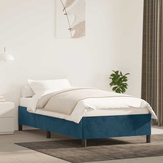 Giroletto senza Materasso Blu Scuro 80x200 cm in Velluto | homemem39