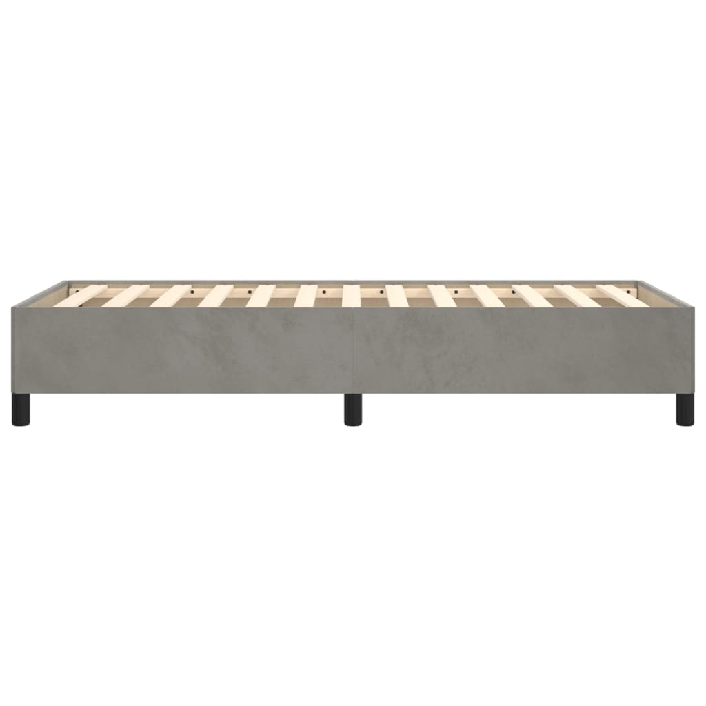 Giroletto senza Materasso Grigio Chiaro 90x190 cm Velluto - homemem39