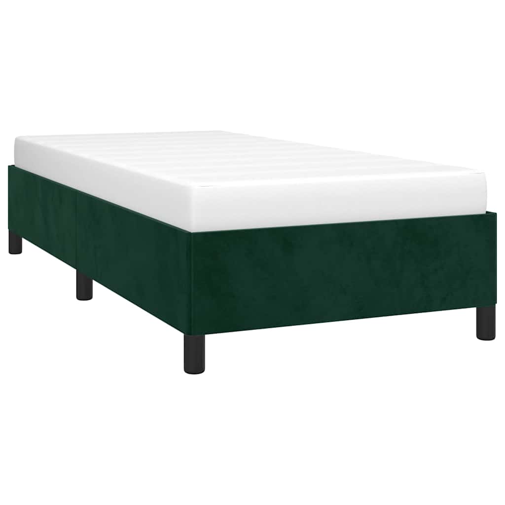 Giroletto senza Materasso Verde Scuro 90x190 cm in Velluto
