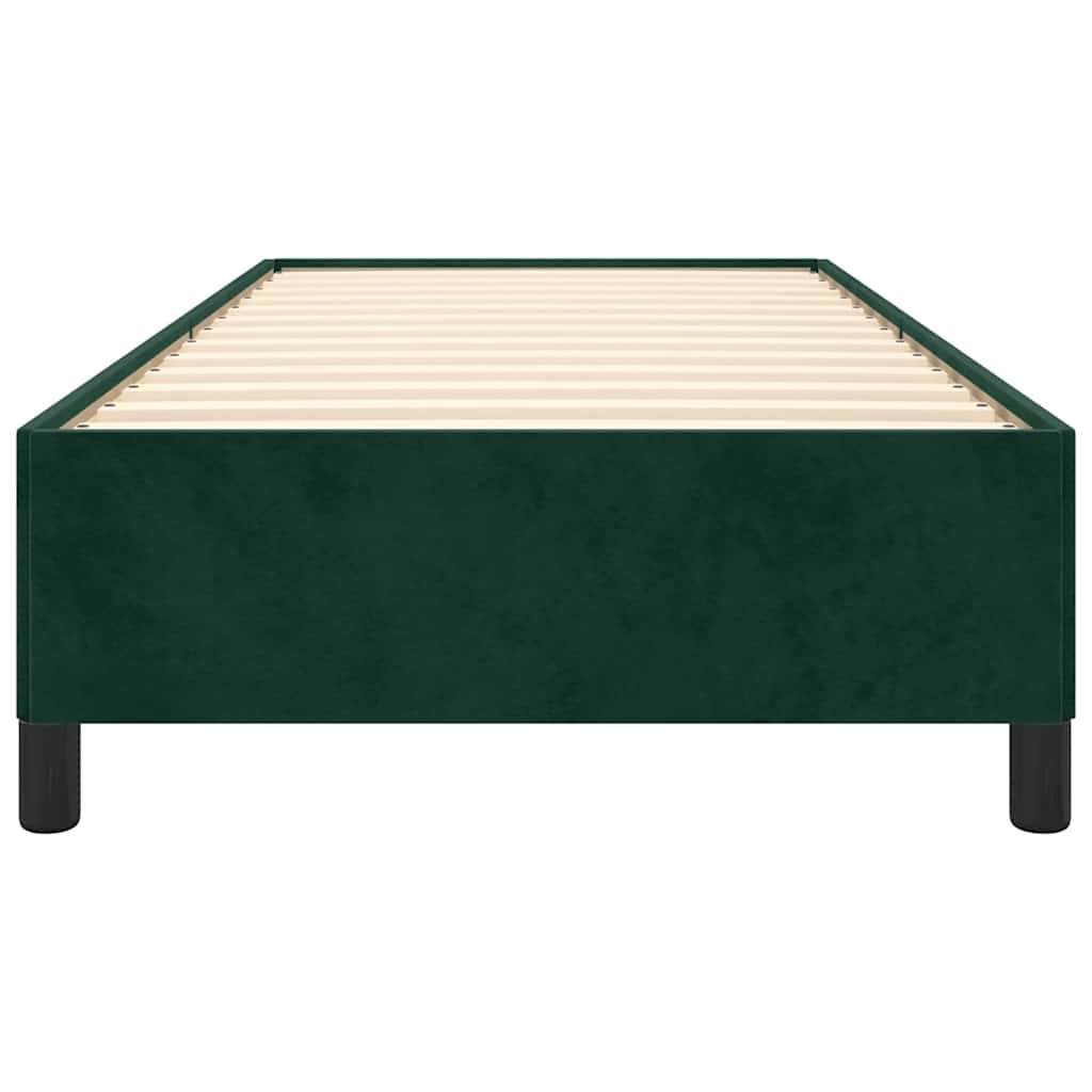 Giroletto senza Materasso Verde Scuro 90x190 cm in Velluto