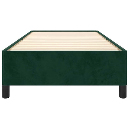 Giroletto senza Materasso Verde Scuro 90x190 cm in Velluto