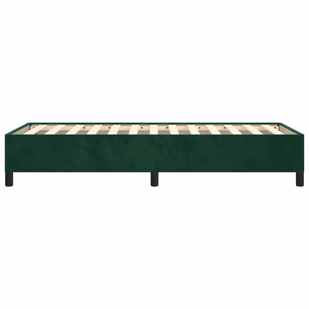 Giroletto senza Materasso Verde Scuro 90x190 cm in Velluto