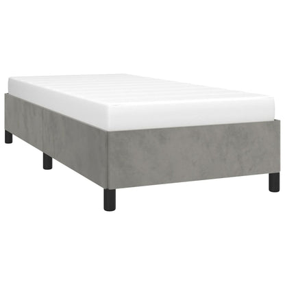 Giroletto senza Materasso Grigio Chiaro 90x200 cm Velluto - homemem39