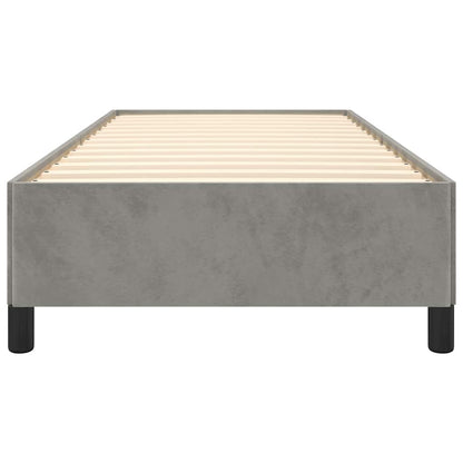 Giroletto senza Materasso Grigio Chiaro 90x200 cm Velluto
