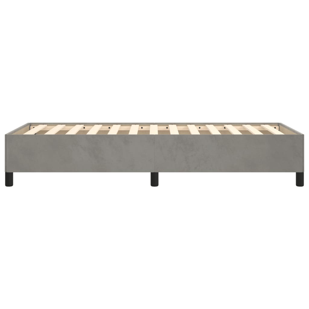 Giroletto senza Materasso Grigio Chiaro 90x200 cm Velluto - homemem39