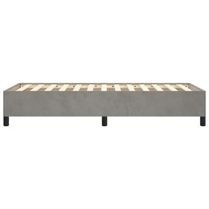 Giroletto senza Materasso Grigio Chiaro 90x200 cm Velluto