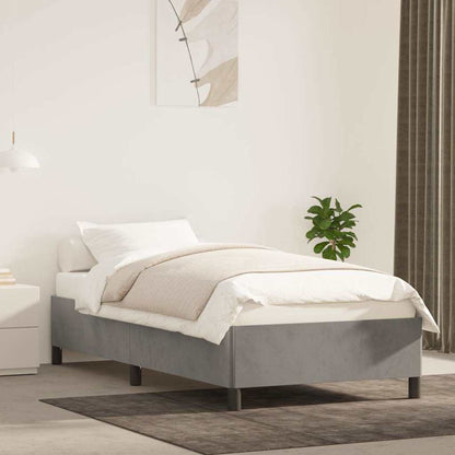 Giroletto senza Materasso Grigio Chiaro 90x200 cm Velluto