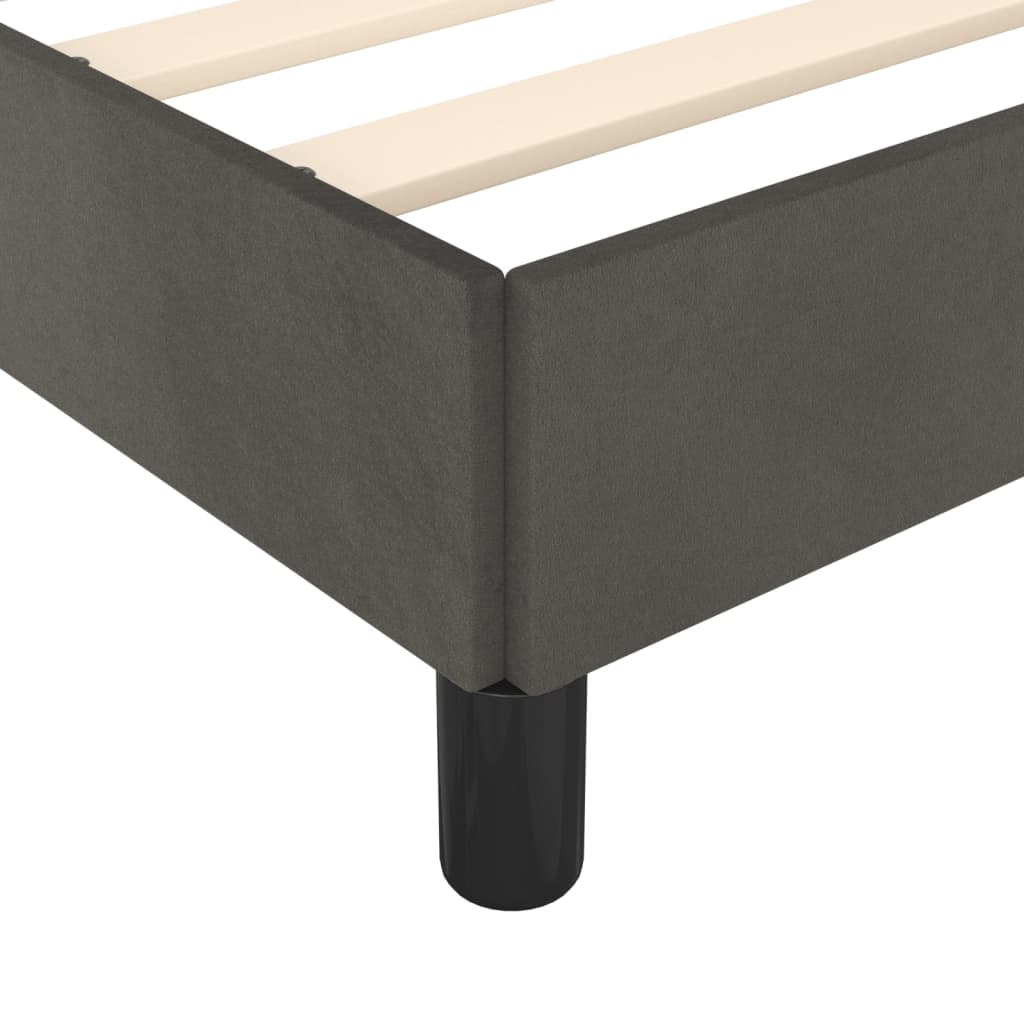 Giroletto senza Materasso Grigio Scuro 90x200 cm Velluto | homemem39