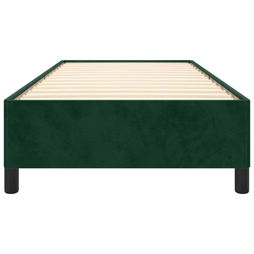 Giroletto senza Materasso Verde Scuro 90x200 cm in Velluto