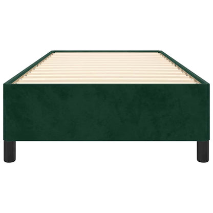 Giroletto senza Materasso Verde Scuro 90x200 cm in Velluto