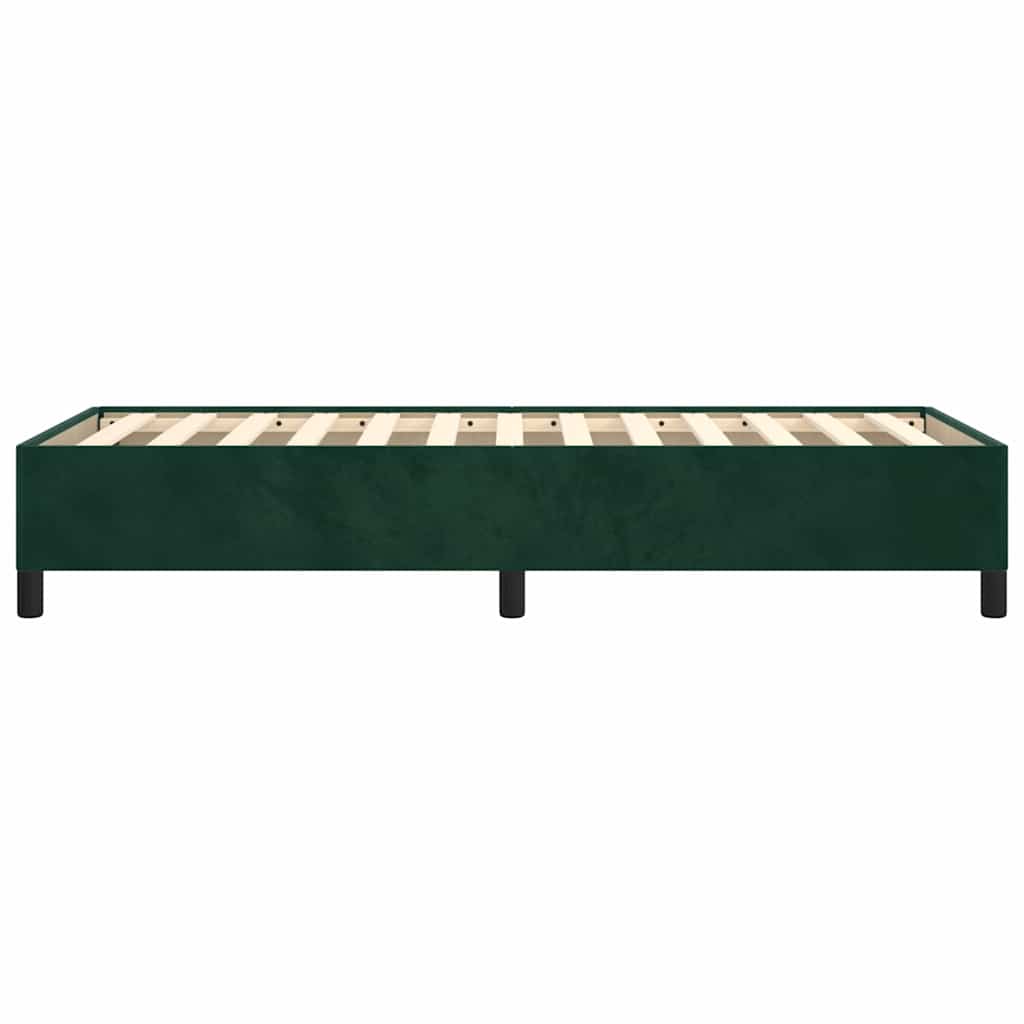 Giroletto senza Materasso Verde Scuro 90x200 cm in Velluto