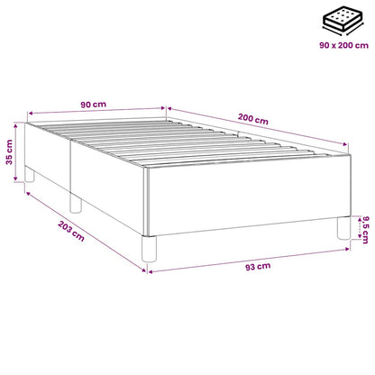 Giroletto senza Materasso Verde Scuro 90x200 cm in Velluto