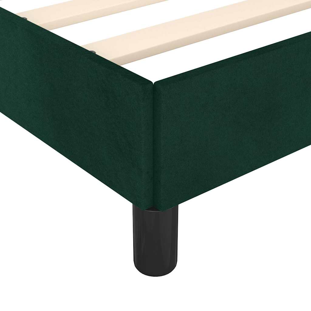 Giroletto senza Materasso Verde Scuro 100x200 cm in Velluto