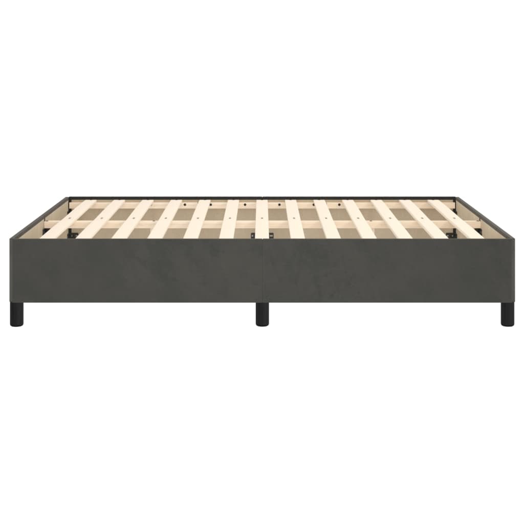 Giroletto senza Materasso Grigio Scuro 140x190 cm Velluto | homemem39