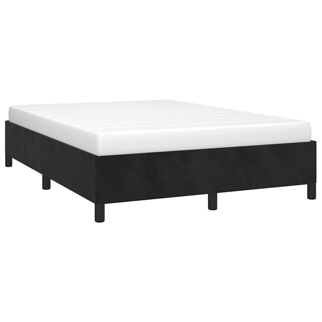 Giroletto senza Materasso Nero 140x190 cm in Velluto