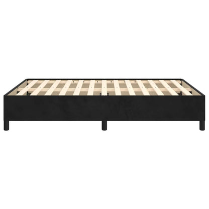 Giroletto senza Materasso Nero 140x190 cm in Velluto