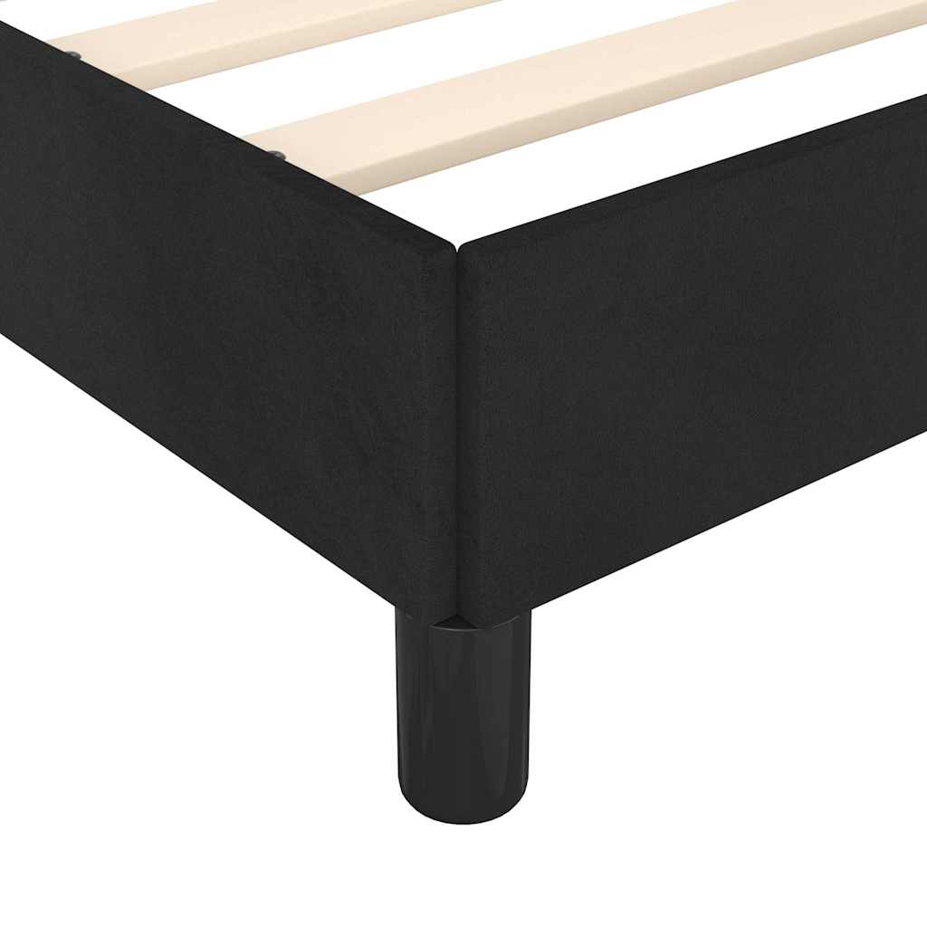 Giroletto senza Materasso Nero 140x190 cm in Velluto