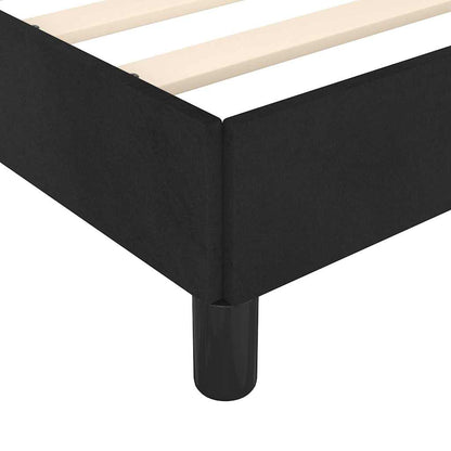 Giroletto senza Materasso Nero 140x190 cm in Velluto