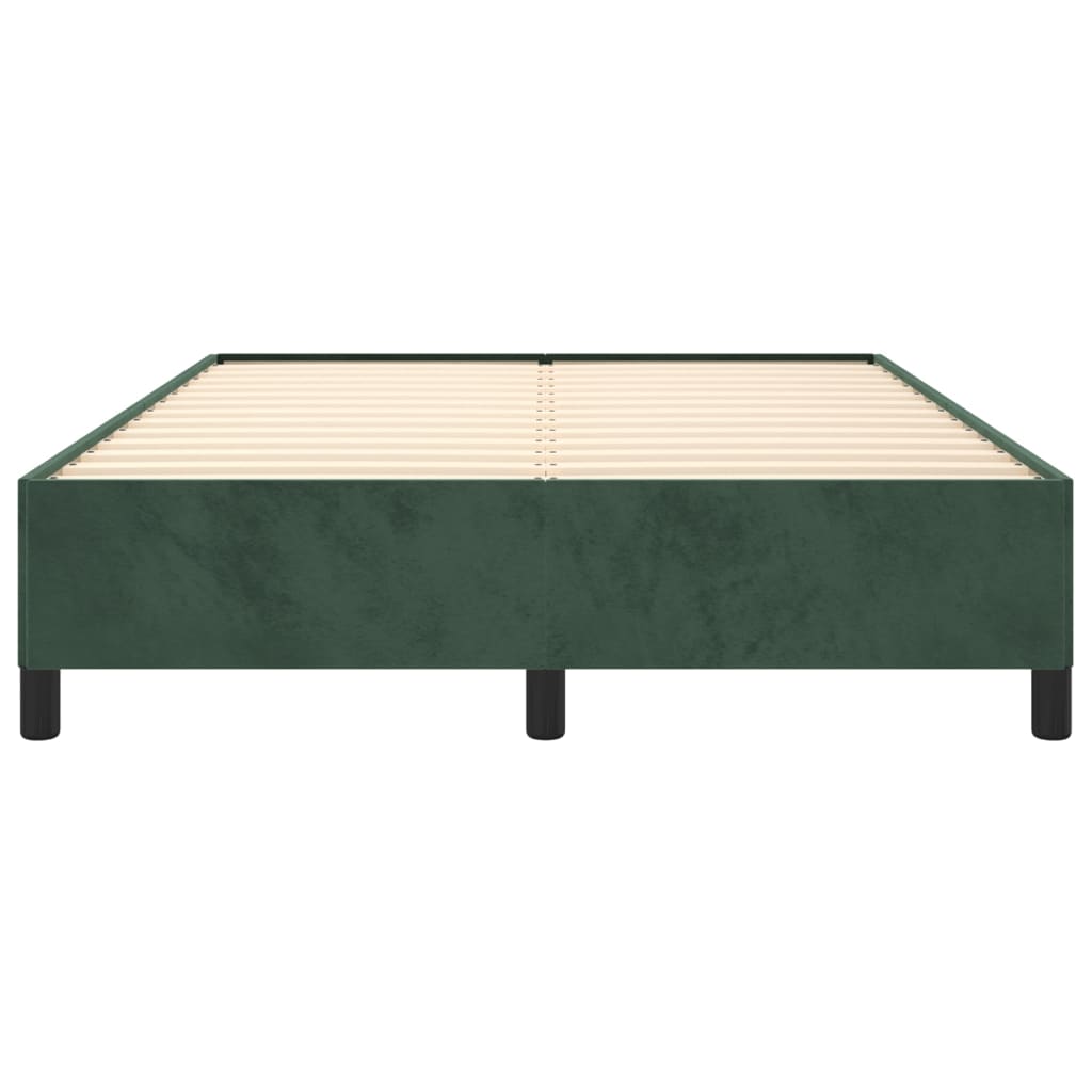 Giroletto senza Materasso Verde Scuro 140x190 cm in Velluto - homemem39
