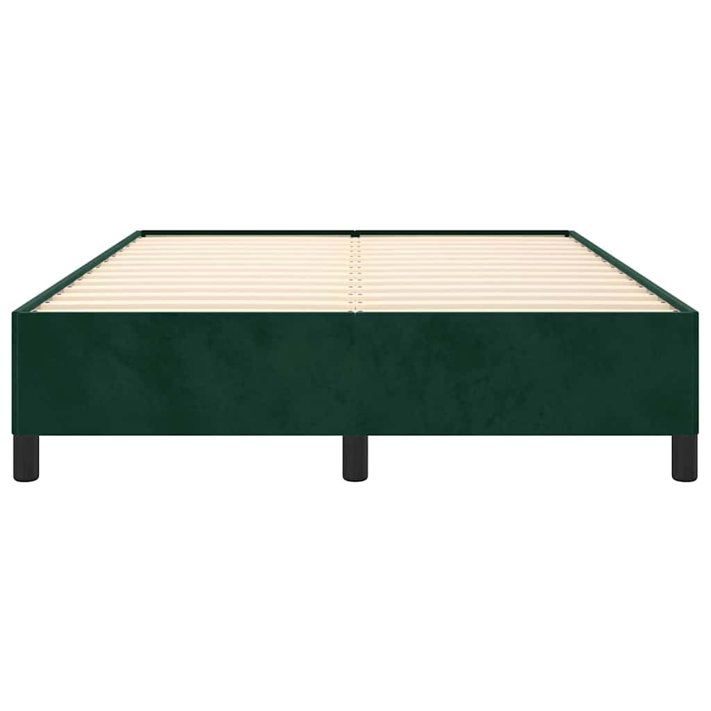 Giroletto senza Materasso Verde Scuro 140x190 cm in Velluto