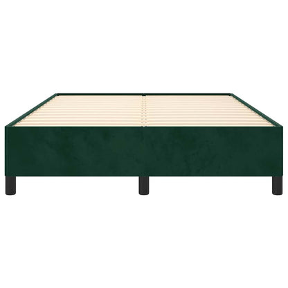 Giroletto senza Materasso Verde Scuro 140x190 cm in Velluto