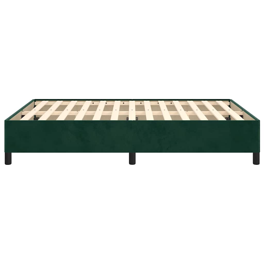 Giroletto senza Materasso Verde Scuro 140x190 cm in Velluto