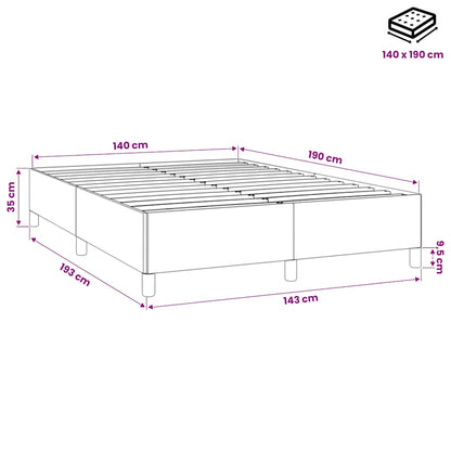 Giroletto senza Materasso Verde Scuro 140x190 cm in Velluto