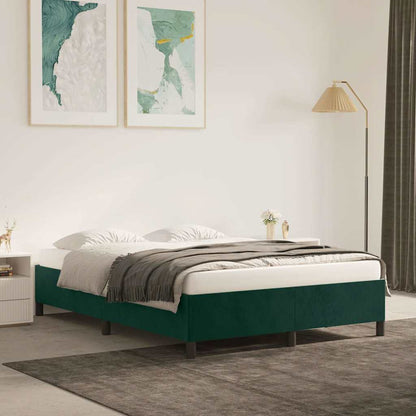 Giroletto senza Materasso Verde Scuro 140x190 cm in Velluto