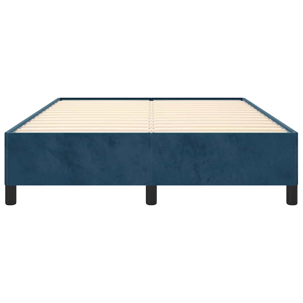 Giroletto senza Materasso Blu Scuro 140x190 cm in Velluto | homemem39
