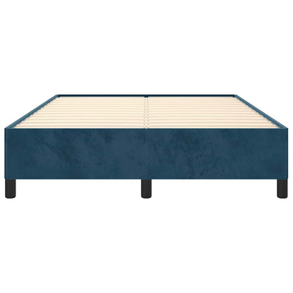 Giroletto senza Materasso Blu Scuro 140x190 cm in Velluto | homemem39