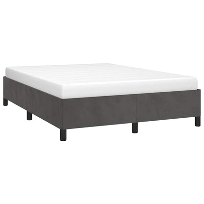 Giroletto senza Materasso Grigio Scuro 140x200 cm Velluto