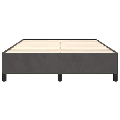 Giroletto senza Materasso Grigio Scuro 140x200 cm Velluto