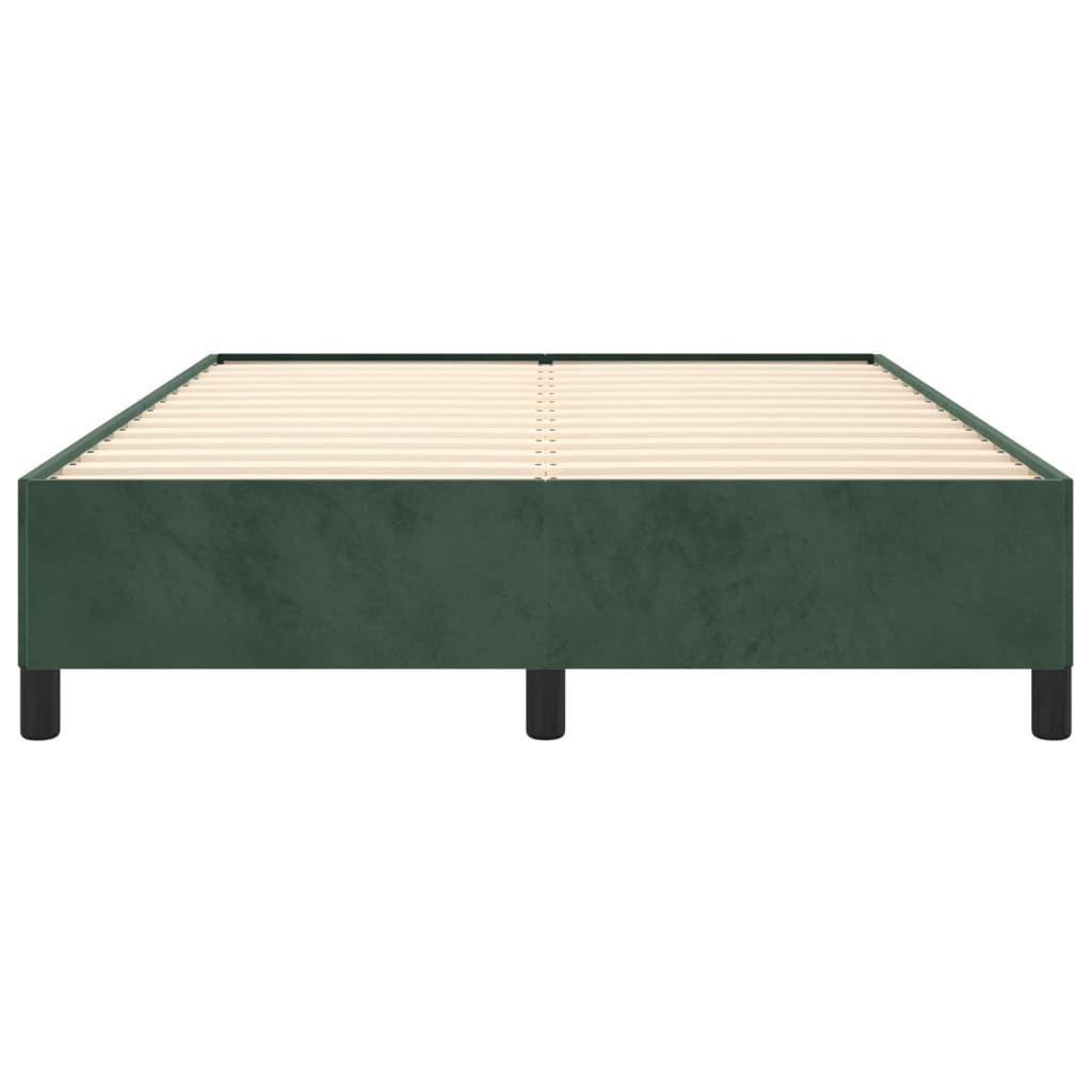 Giroletto senza Materasso Verde Scuro 140x200 cm in Velluto - homemem39