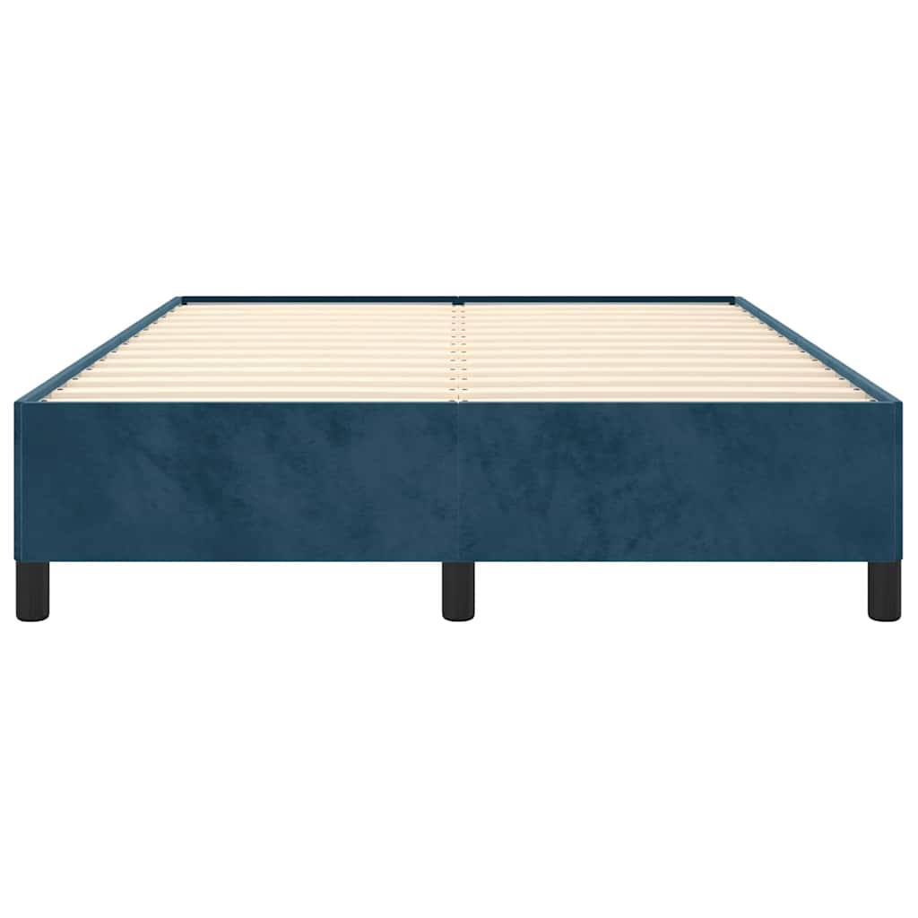 Giroletto senza Materasso Blu Scuro 140x200 cm Velluto | homemem39