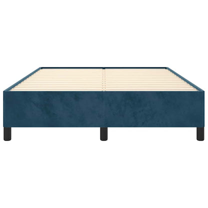 Giroletto senza Materasso Blu Scuro 140x200 cm Velluto | homemem39