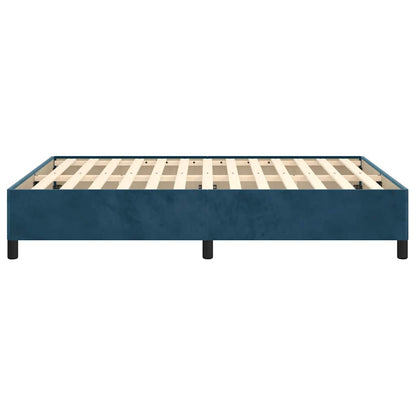 Giroletto senza Materasso Blu Scuro 140x200 cm Velluto | homemem39