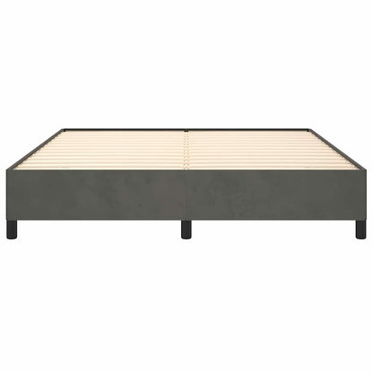 Giroletto senza Materasso Grigio Scuro 160x200 cm Velluto