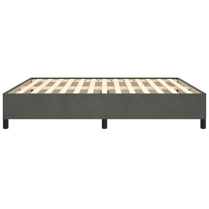Giroletto senza Materasso Grigio Scuro 160x200 cm Velluto