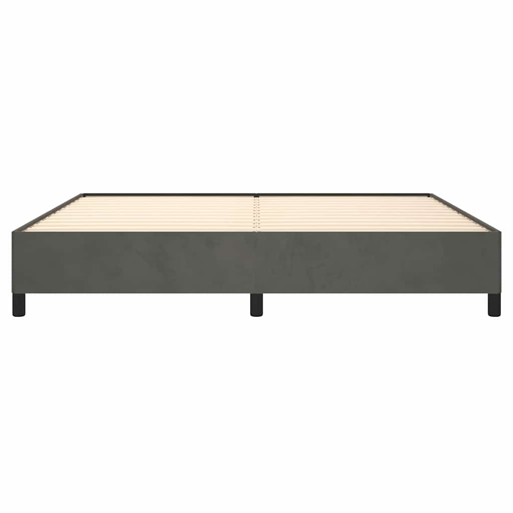 Giroletto senza Materasso Grigio Scuro 200x200 cm Velluto
