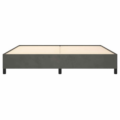 Giroletto senza Materasso Grigio Scuro 200x200 cm Velluto