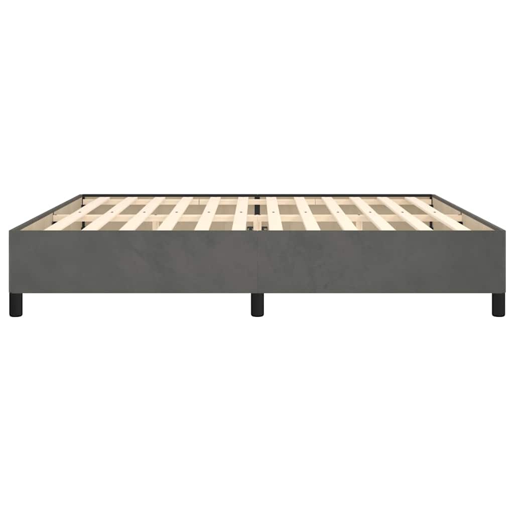 Giroletto senza Materasso Grigio Scuro 200x200 cm Velluto