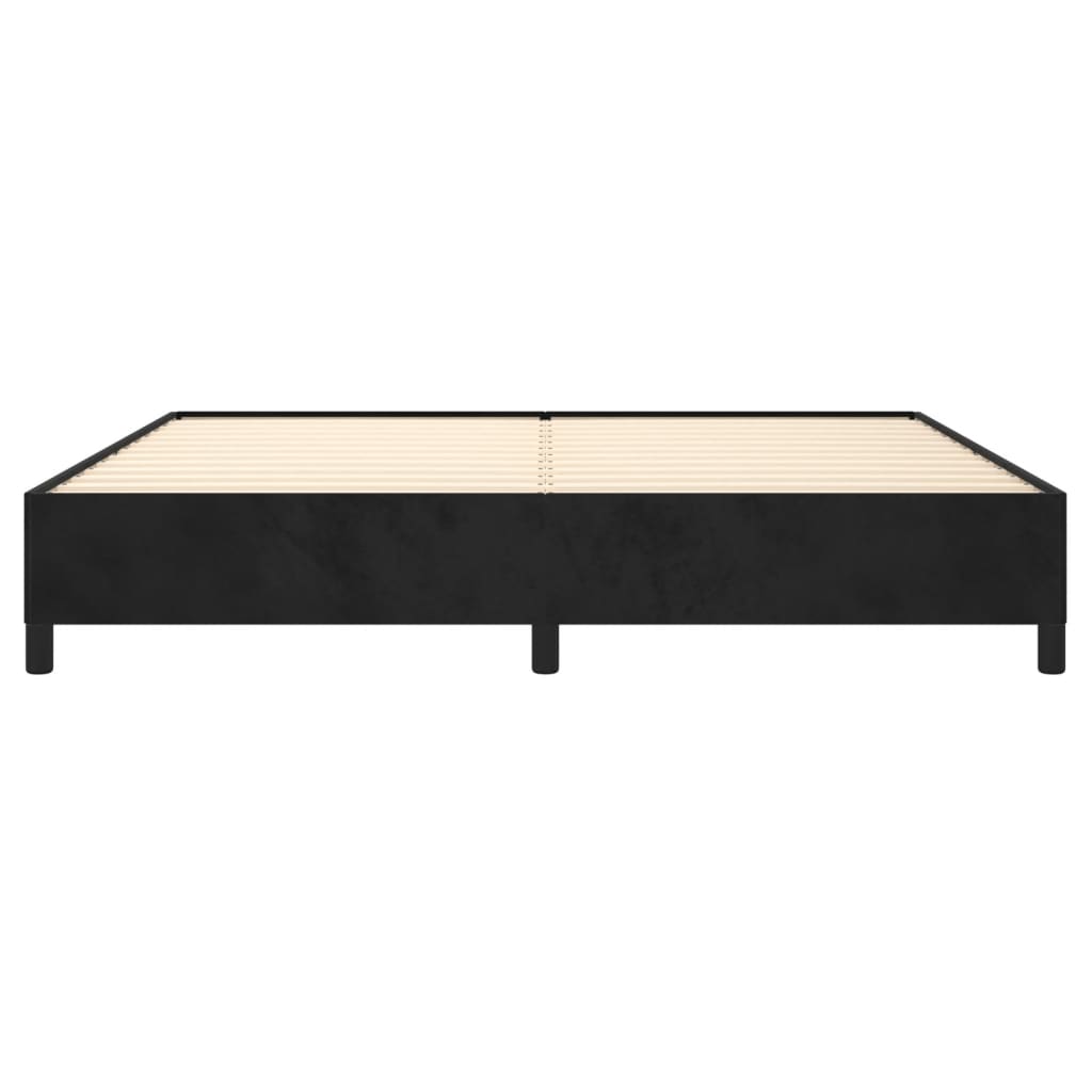 Giroletto senza Materasso Nero 200x200 cm in Velluto | homemem39