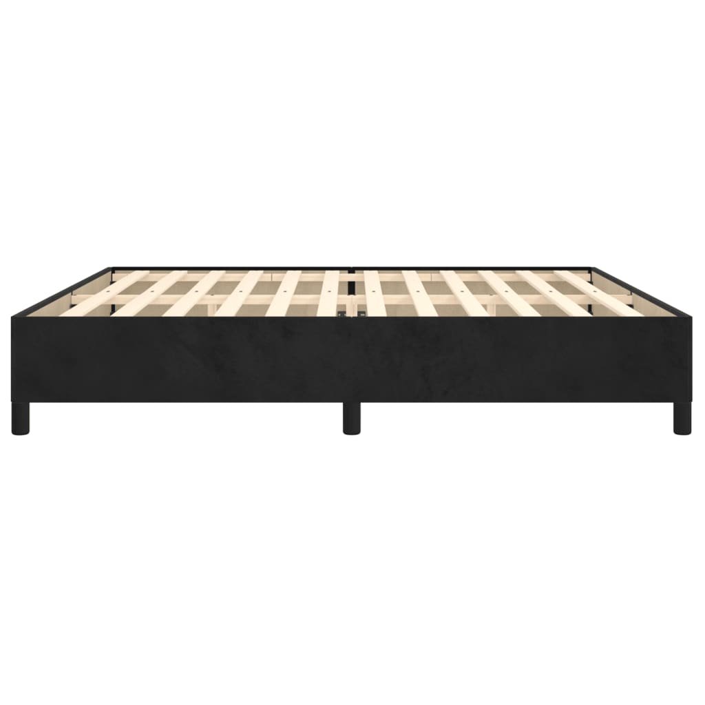 Giroletto senza Materasso Nero 200x200 cm in Velluto | homemem39