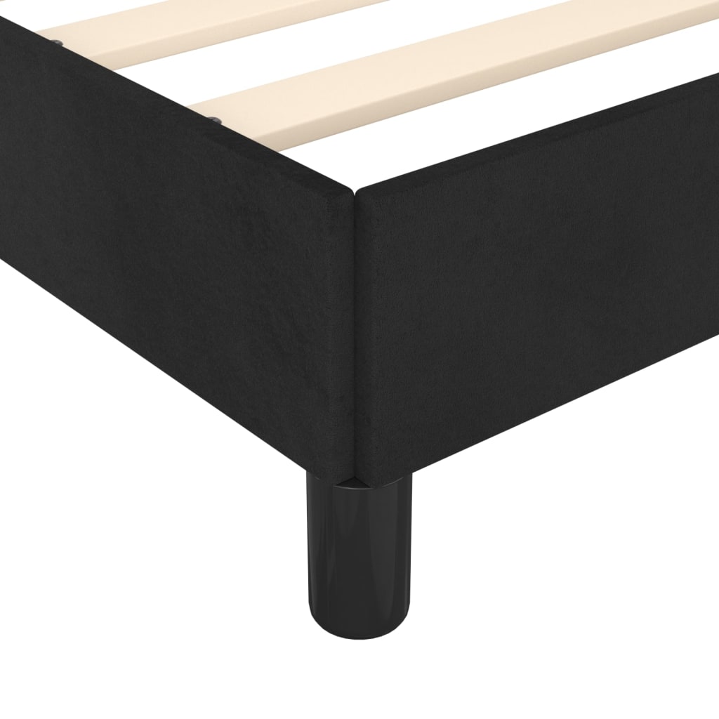 Giroletto senza Materasso Nero 200x200 cm in Velluto | homemem39