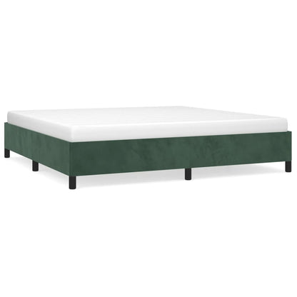 Giroletto senza Materasso Verde Scuro 200x200 cm in Velluto - homemem39