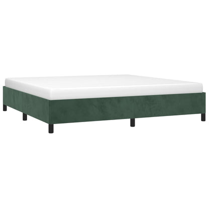 Giroletto senza Materasso Verde Scuro 200x200 cm in Velluto - homemem39