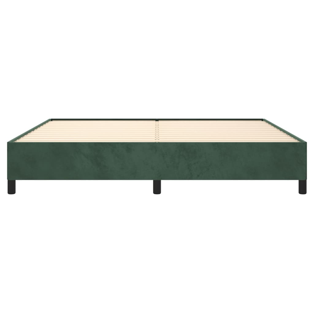 Giroletto senza Materasso Verde Scuro 200x200 cm in Velluto - homemem39