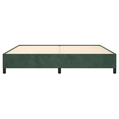 Giroletto senza Materasso Verde Scuro 200x200 cm in Velluto - homemem39