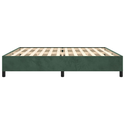 Giroletto senza Materasso Verde Scuro 200x200 cm in Velluto - homemem39